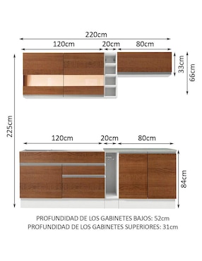 Cocina integral Madesa Parma Glamy