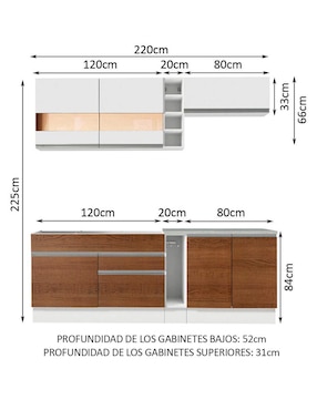 Cocina integral Madesa Parma Glamy