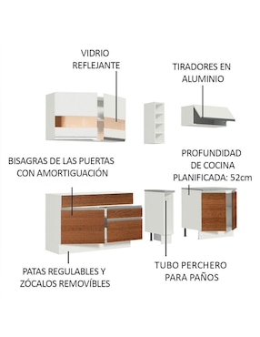 Cocina integral Madesa Parma Glamy