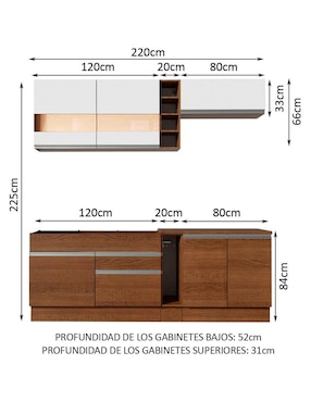 Cocina integral Madesa Parma Glamy