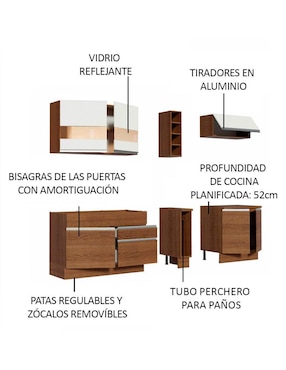 Cocina integral Madesa Parma Glamy