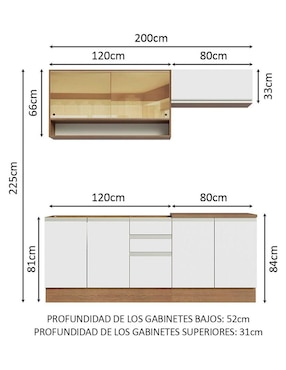 Cocina integral Madesa Glamy