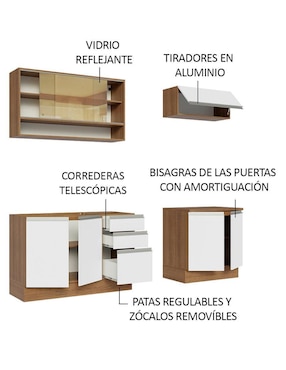 Cocina integral Madesa Glamy