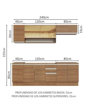 Cocina integral Madesa Glamy