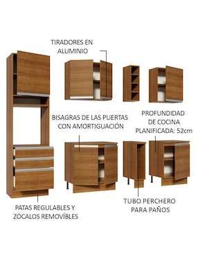 Cocina integral Madesa Áquila Glamy