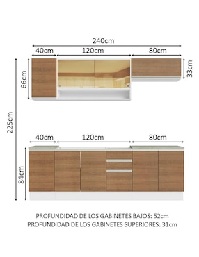 Cocina integral Madesa Glamy