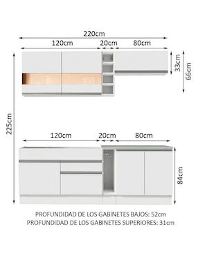Cocina integral Madesa Parma Glamy