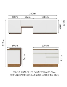 Cocina integral Madesa Glamy