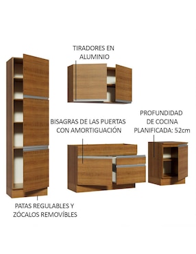 Cocina integral Madesa Bari Glamy