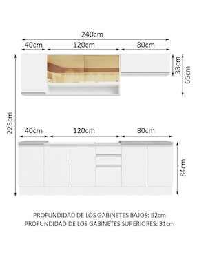 Cocina integral Madesa Glamy