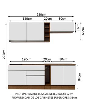 Cocina integral Madesa Parma Glamy