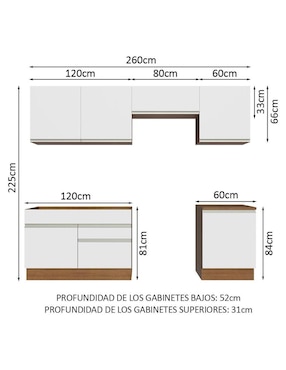 Cocina integral Madesa Glamy