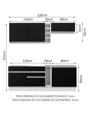 Cocina integral Madesa Parma Glamy