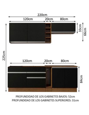 Cocina integral Madesa Parma Glamy