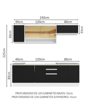 Cocina integral Madesa Glamy