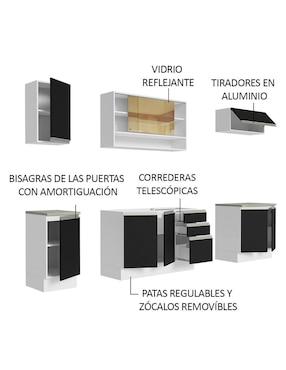 Cocina integral Madesa Glamy