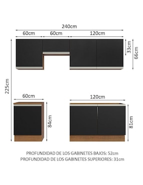 Cocina integral Madesa Glamy
