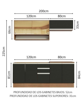 Cocina integral Madesa Glamy