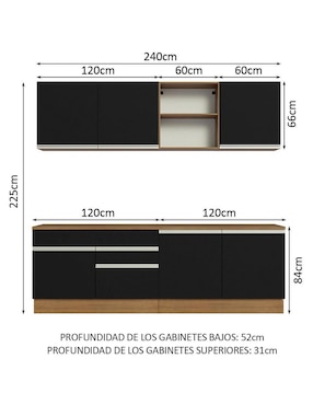 Cocina integral Madesa Glamy
