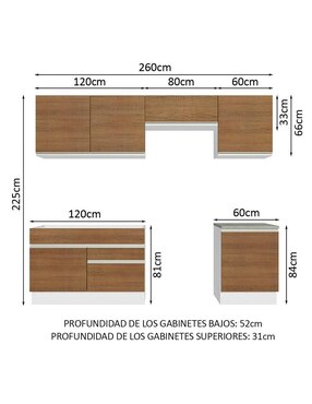 Cocina integral Madesa Glamy