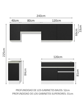 Cocina integral Madesa Glamy