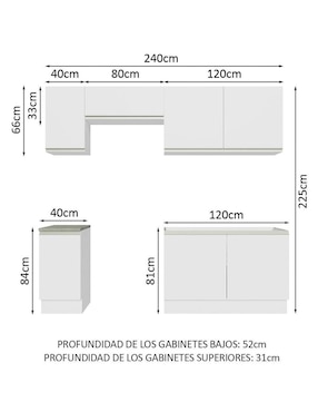 Cocina integral Madesa Glamy