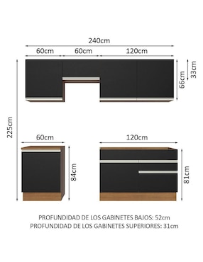 Cocina integral Madesa Glamy