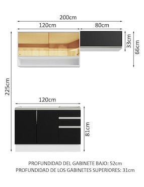 Cocina integral Madesa Glamy