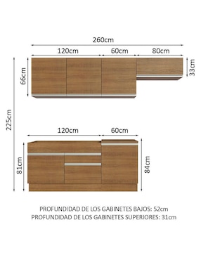 Cocina integral Madesa Glamy