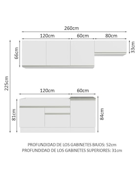 Cocina integral Madesa Glamy