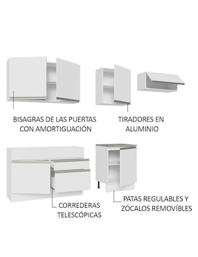 Cocina integral Madesa Glamy
