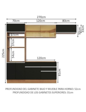 Cocina integral Madesa Glamy