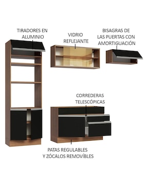 Cocina integral Madesa Glamy