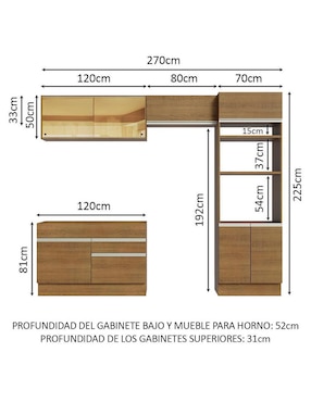 Cocina integral Madesa Glamy