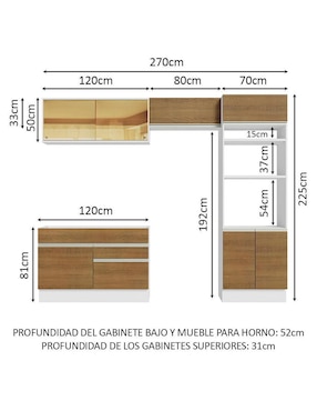 Cocina integral Madesa Glamy