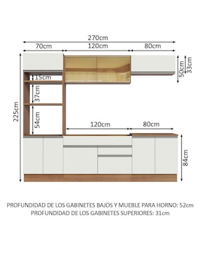 Cocina integral Madesa Glamy