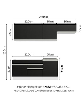 Cocina integral Madesa Glamy
