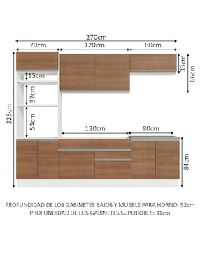 Cocina integral Madesa Glamy