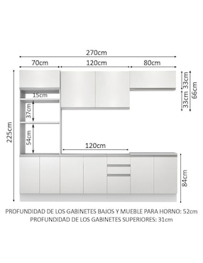 Cocina integral Madesa Viena Glamy