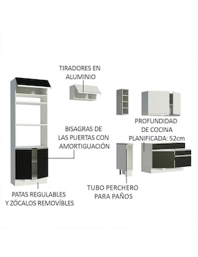 Cocina integral Madesa Jade Glamy