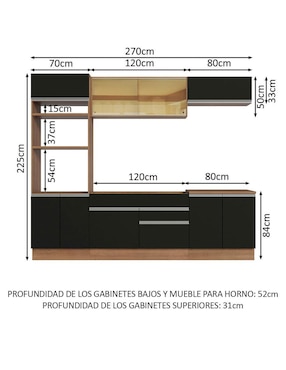 Cocina integral Madesa Glamy