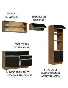 Cocina integral Madesa Glamy