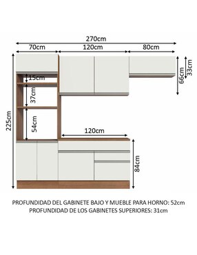 Cocina integral Madesa Glamy