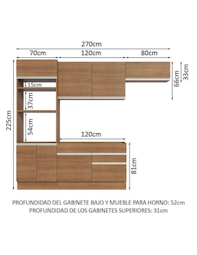 Cocina integral Madesa Glamy