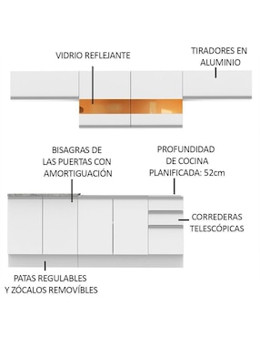 Cocina integral Madesa Mariana Glamy