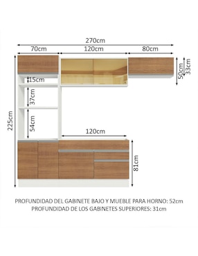 Cocina integral Madesa Glamy