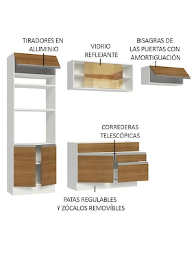 Cocina integral Madesa Glamy