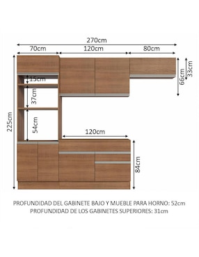 Cocina integral Madesa Glamy