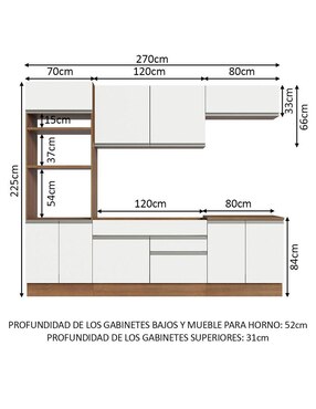 Cocina integral Madesa Glamy