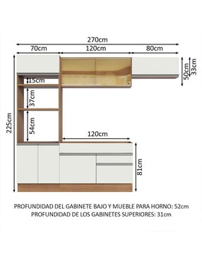 Cocina integral Madesa Glamy